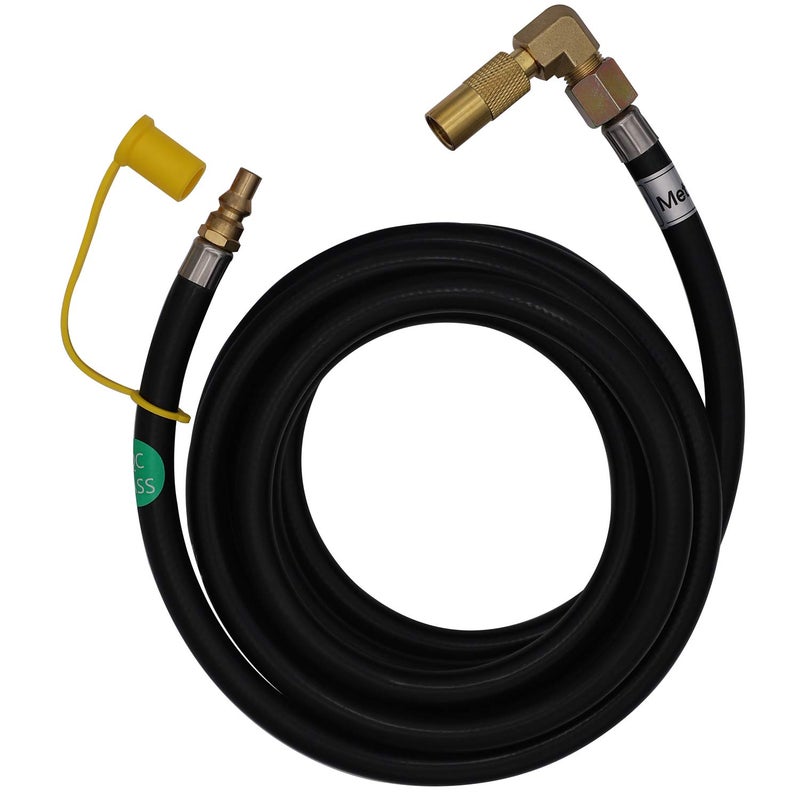 METER STAR Propane Gas Quick Connect Adapter 12Ft RV Quick-Connect Extension Hose and Propane Elbow Adapter Fitting Kit for 17Inch/22Inch Blackstone Griddle - Image 1